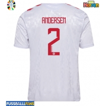 Dänemark Joachim Andersen #2 Auswärtstrikot EM 2024 Kurzarm